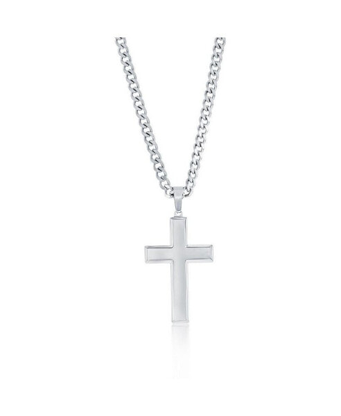 Stainless Steel Polished Cross Necklace