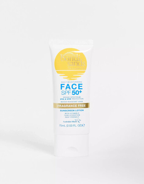 Bondi Sands Sunscreen Lotion SPF50+ for Face - Fragrance Free 75ml