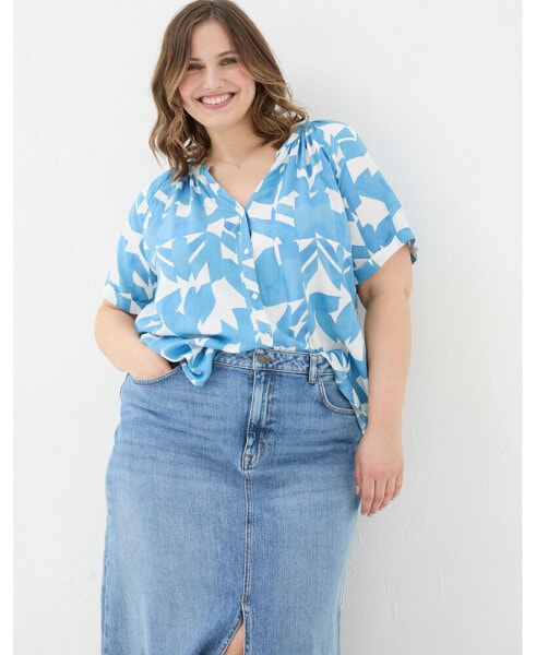 Plus Size Willow Med Geo Blouse