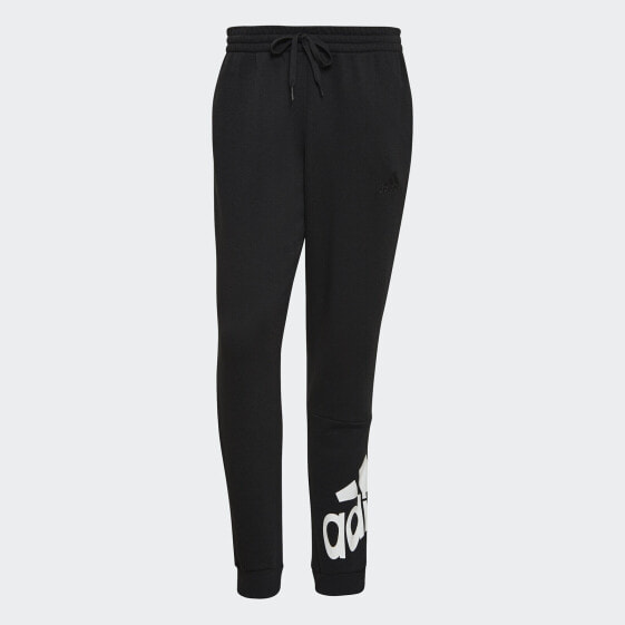 adidas men Essentials Fleece Tapered Cuff Logo Pants