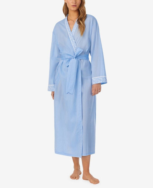 Women's Cotton Embroidered Ballet Wrap Robe