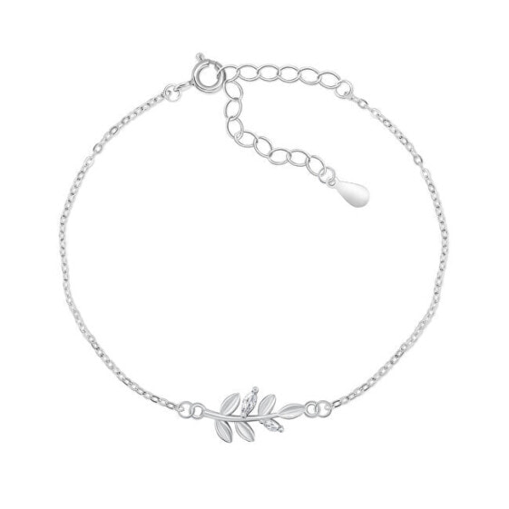 Charming silver bracelet with twig BRC81W