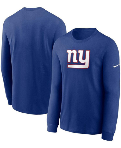 Футболка мужская Nike Royal New York Giants с длинным рукавом и основным логотипом