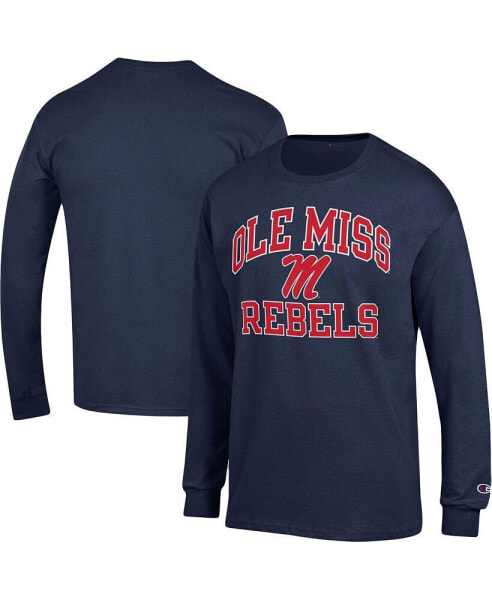 Men's Navy Ole Miss Rebels High Motor Long Sleeve T-shirt