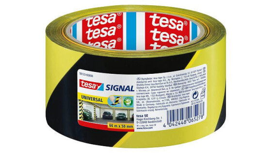 Tesa 58133 - Black - Yellow - Polypropylene (PP) - 66 m - 50 mm