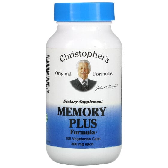 Капсулы улучшения памяти Memory Plus Formula, 800 мг, 100 шт Вегетарианские (400 мг на капсулу)