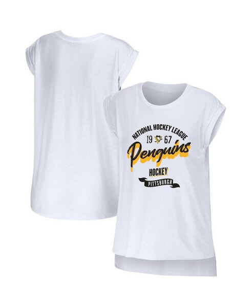 Women's White Pittsburgh Penguins Domestic Tank Top