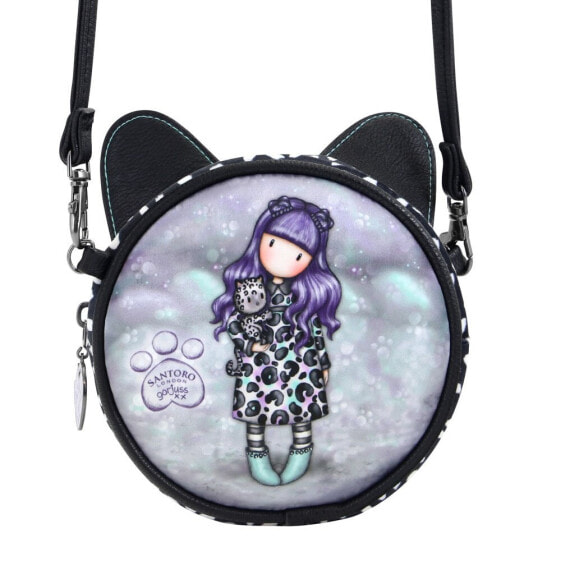 SANTORO LONDON Mini Round Gorjuss™ Smitten Kitten Crossbody