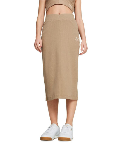 Women's Classics Ribbed Midi Skirt