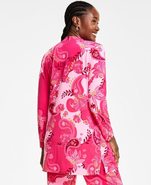 Women's Printed Open Front Cardigan, Created for Macy's