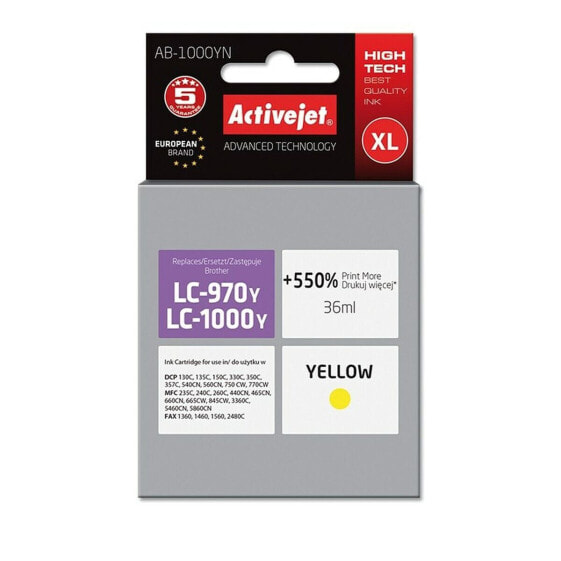 Original Ink Cartridge Activejet AB-1000YN Yellow