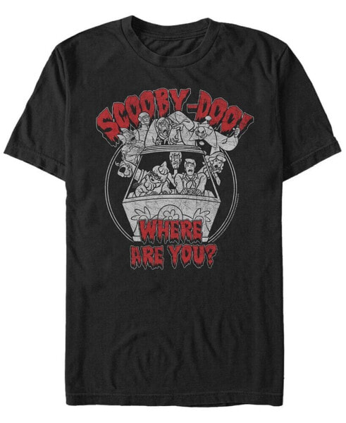 Scooby-Doo Men's Where Are You Spooky Monster Van Short Sleeve T-Shirt