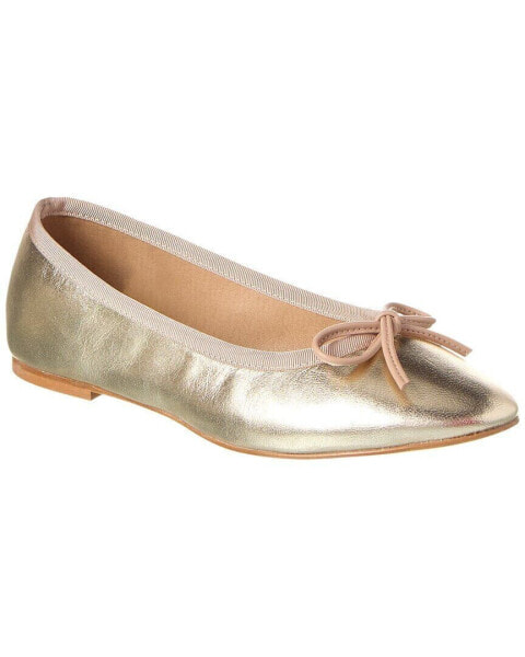 Bruno Magli Emy Leather Flat Women's Gold 11