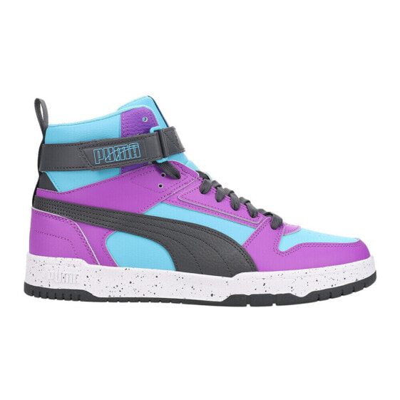 Puma Rbd Game Energy High Top Mens Blue, Purple Sneakers Casual Shoes 39512901