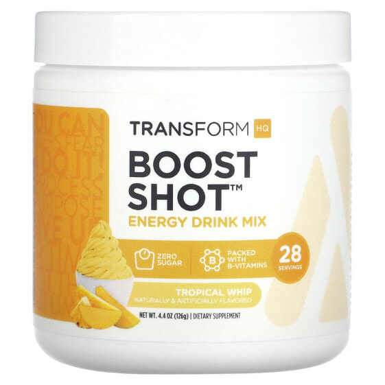 Витамины группы В TransformHQ Boost Shot, Energy Drink Mix, Tropical Whip 4.4 унции (126 г)