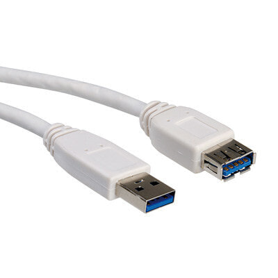 VALUE USB 3.0 Cable - A - A - M/F 0.8 m - 0.8 m - USB A - USB B - USB 3.2 Gen 1 (3.1 Gen 1) - Male/Female - Grey