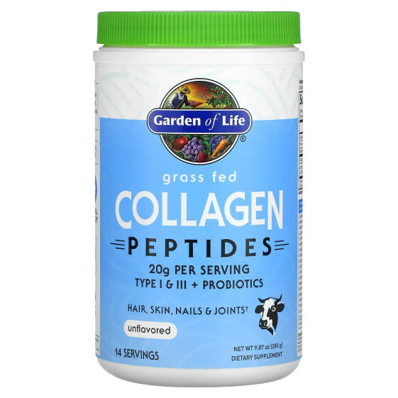Grass Fed Collagen Peptides, Unflavored, 9.87 oz (280 g)