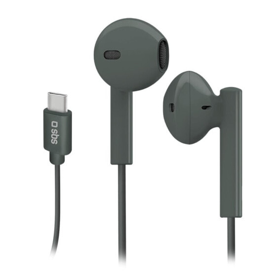 SBS Studio Mix 65c¿ Semi-In-Ear-Kopfhörer mit USB-C-Anschluss grau - Headset