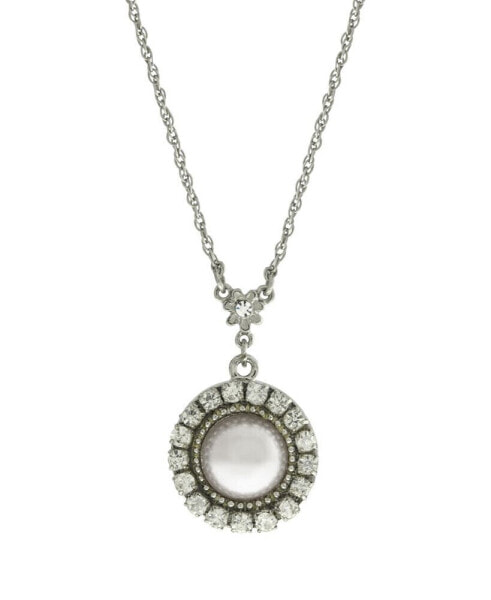 Imitation Pearl Drop Necklace