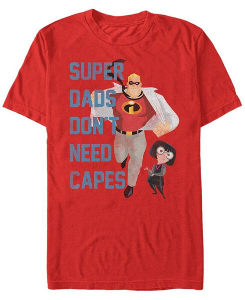 Disney Pixar Men's Incredibles Super Dads No Capes, Short Sleeve T-Shirt