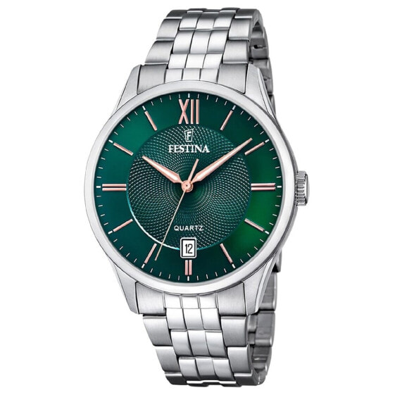 Мужские часы Festina F20425/7 Зеленый Серебристый