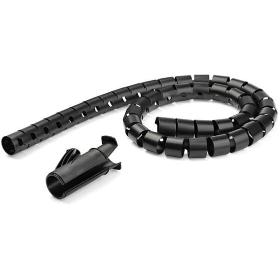 StarTech.com 1.5 m (4.9 ft.) Cable-Management Sleeve - Spiral - 45 mm (1.8 in.) Diameter - Cable sleeve - Polyethylene (PE) - Black