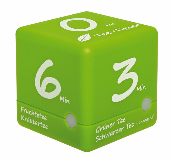 TFA CUBE TIMER - Digital kitchen timer - Green,White - 6 min - Plastic - Freestanding - AAA