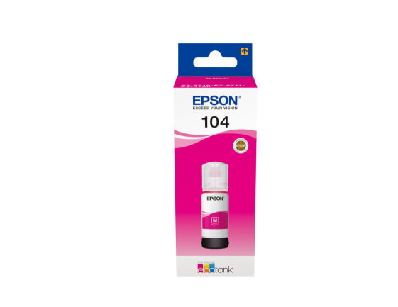 Epson 104 EcoTank Magenta ink bottle - Magenta - Epson - EcoTank ET-4700 EcoTank ET-2726 EcoTank ET-2720 EcoTank ET-2715 EcoTank ET-2714 EcoTank ET-2712... - 65 ml - Inkjet - Multicolour