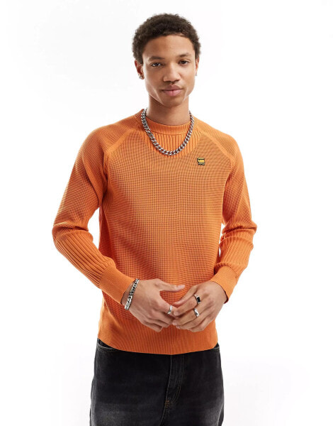 G-star pullover knitted jumper in orange