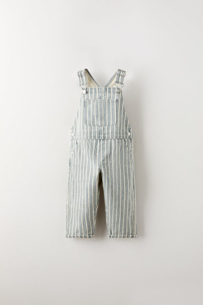 Long striped dungarees
