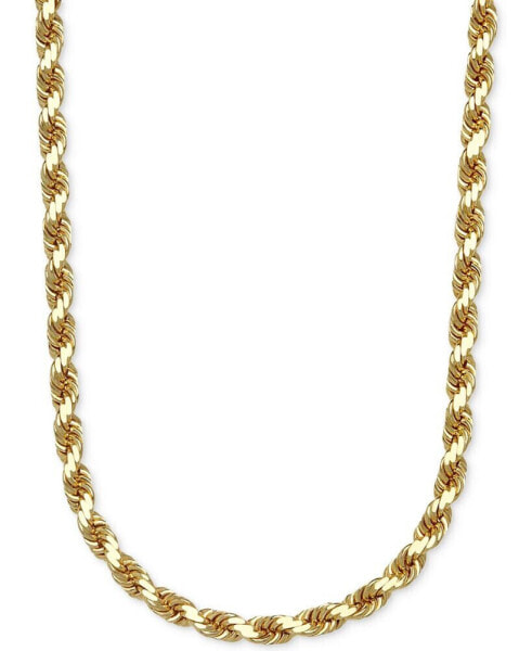 Rope Chain 20" Necklace 3.5mm in 14k Gold