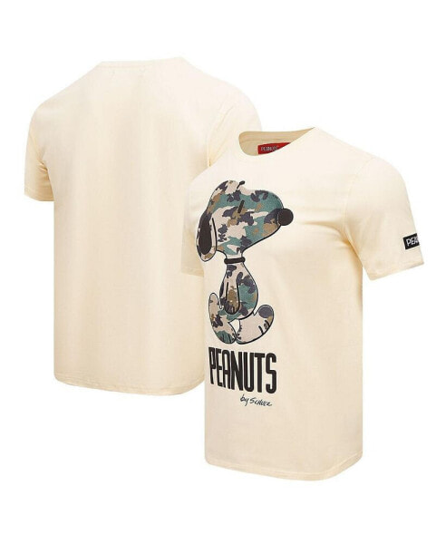 Men's Natural Peanuts Snoopy Camo T-Shirt