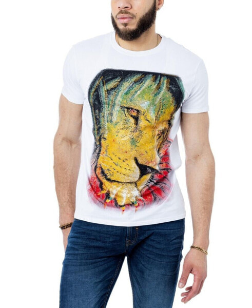 Men's Animal Rhinestone T-shirt