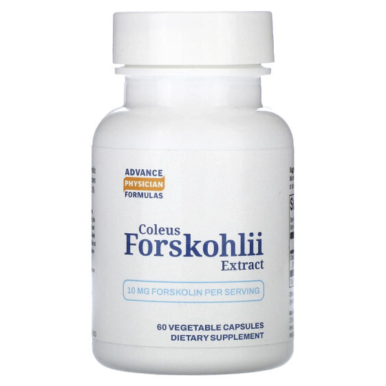 Витамины для похудения и контроля веса Advance Physician Formulas Экстракт Coleus Forskohlii, 10 мг, 60 капсул
