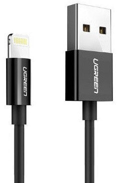 Кабель USB A - Lightning Ugreen 80822 US155, черный, 1 м - мужской - мужской