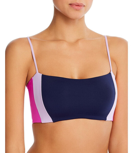 L*Space 284605 Rebel Heart Bikini Top, Midnight Blue/Lilac/Fuchsia, S