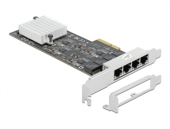 Delock 89192 - Internal - Wired - PCI Express - Ethernet - 1000 Mbit/s - Black - Metallic