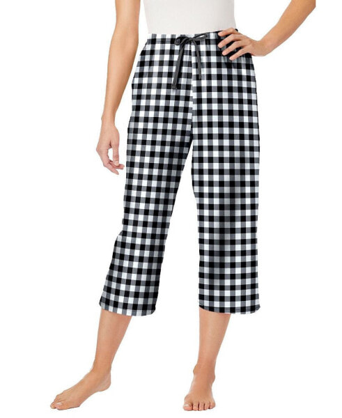 Plus Size Woven Sleep Capri Pant