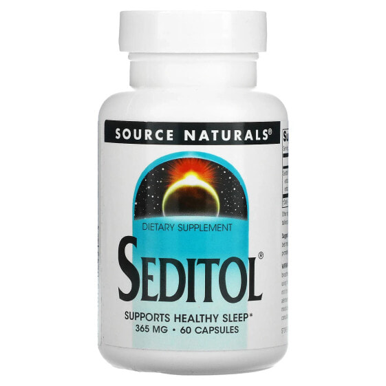 Витамины для здорового сна Source Naturals Seditol, 365 мг, 60 капсул