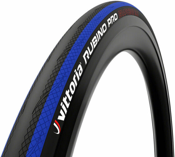 Vittoria Rubino Pro G2.0 Tire - 700 x 25, Clincher, Folding, Black/Blue, 150tpi