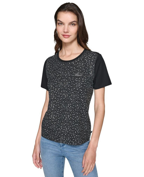 Women's Rhinestone-Embellished T-Shirt