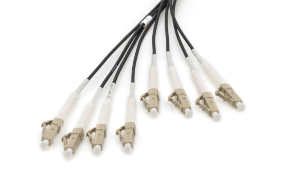 DIGITUS Pre-assembled Fiberglass Universal Breakout Cable, Multi Mode OM4, 8 Fibers, LC/UPC - LC/UPC