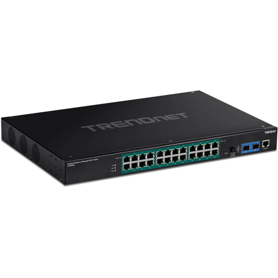 Trendnet TI-RP262i Управляемый Gigabit Ethernet (10/100/1000) Черный 1U Питание по Ethernet (PoE) TI-RP262I