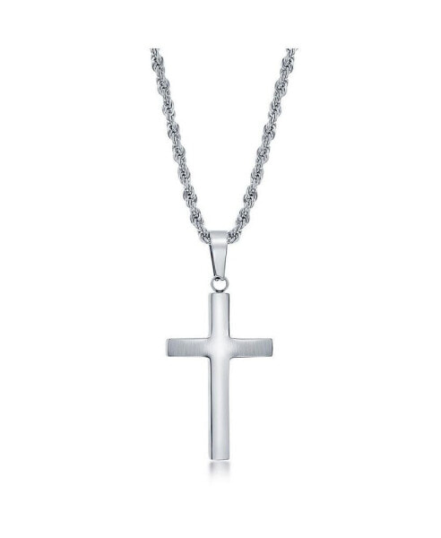 Stainless Steel Polished Cross Necklace