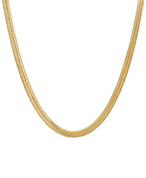 Men's Wide Herringbone 20" Chain Necklace in Stainless Steel