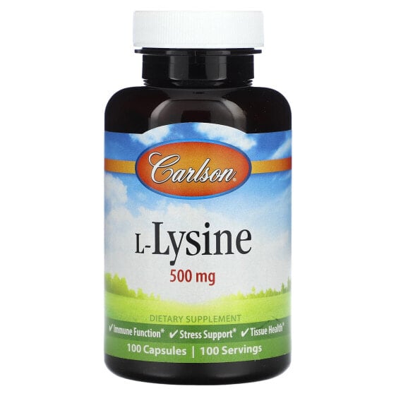 L-Lysine, 500 mg, 100 Capsules