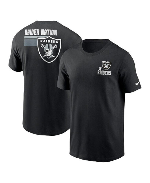 Men's Black Las Vegas Raiders Blitz Essential T-shirt