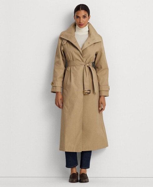 Women's Stand-Collar Maxi Trench Coat