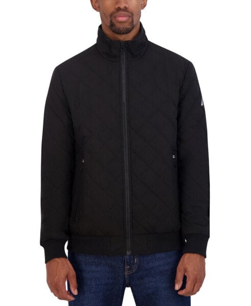 Men's Quilted Water-Resistant Full-Zip Bomber Jacket