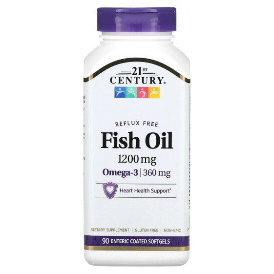 Fish Oil, Omega-3, 1,200 mg, 90 Enteric Coated Softgels